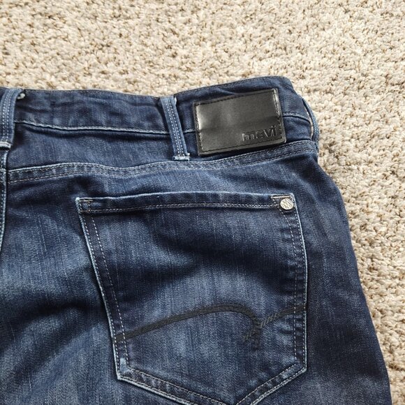 Mavi Jeans Mens 38x34 Matt Relaxed Straight Dark Wash Denim - Picture 7 of 8